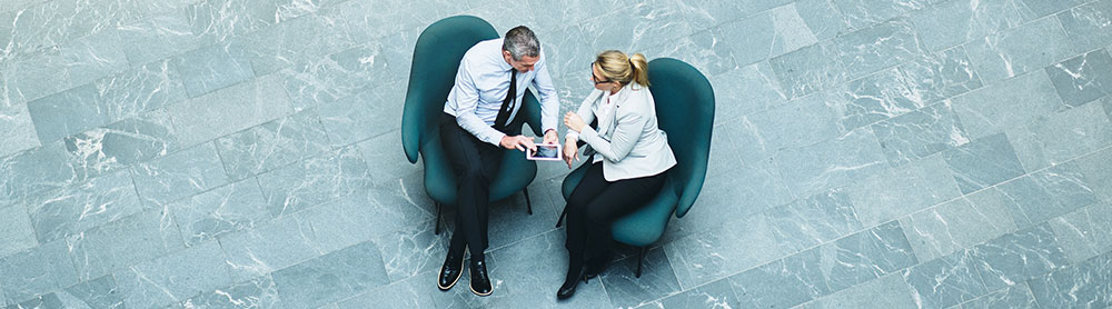 Communications - man using moible network