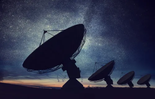 Group of satellite dishes