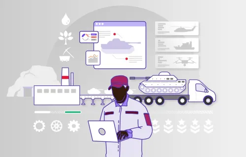 Industry illustration graphic for Defense