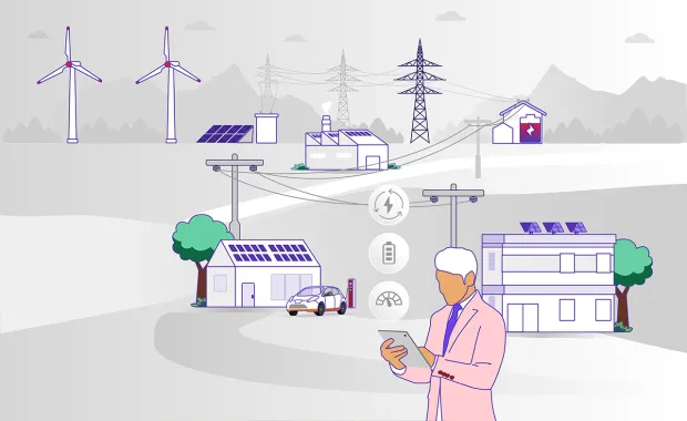 Illustration of utilities sector