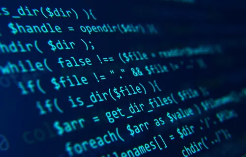 lines of code on a screen