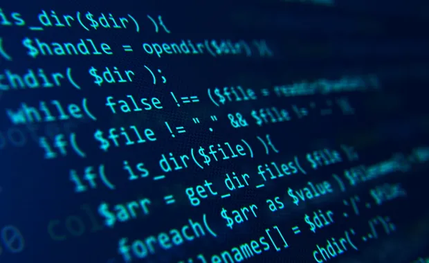 lines of code on a screen