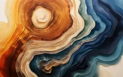 abstract tree rings representing digital triplet concept