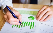 Green financial graphics