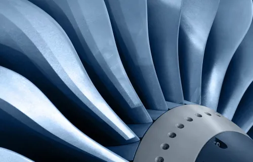 zoomed in view of a turbine