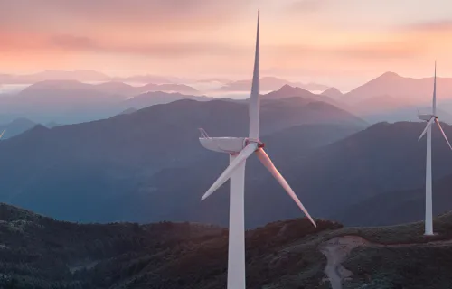 Windmills and solar panels