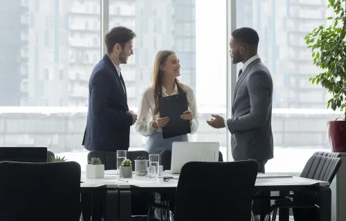 Professionals on discussion